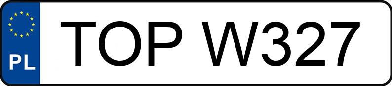 Numer rejestracyjny TOP W327 posiada BMW 528 IA 2,8 KAT - TOPW327