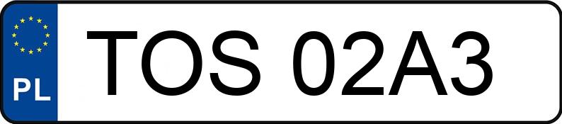The registration number TOS 02A3 has ROMET MOTORS 747-2T HT50QT-19 - TOS02A3