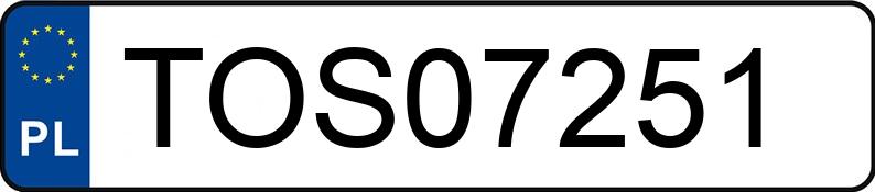 Numer rejestracyjny TOS 07251 posiada OPEL ASTRA - TOS07251
