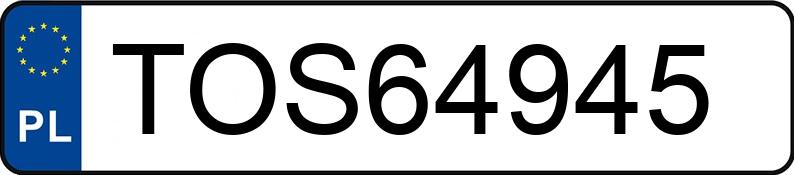 RegistreringsnummerTOS 64945 har VOLVO S60 2.4 D5 MR`00 E3 S60 2.4 D5 MR`00 E3 - TOS64945