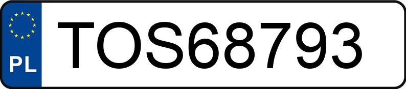 Registreringsnummeret TOS 68793 har AUDI A5 - TOS68793