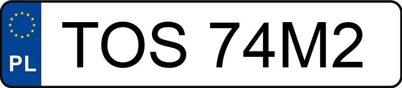 Numer rejestracyjny TOS 74M2 posiada PEUGEOT  - TOS74M2