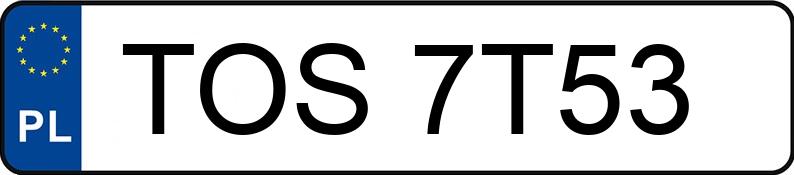 Numer rejestracyjny TOS 7T53 posiada JEEP Grand Cherokee II 2.7 CRD MR`99 E3 Overland - TOS7T53