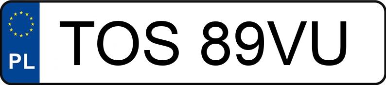 Numer rejestracyjny TOS 89VU posiada MITSUBISHI CARISMA - TOS89VU