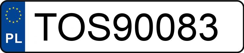 Numer rejestracyjny TOS 90083 posiada TOYOTA AVENSIS - TOS90083