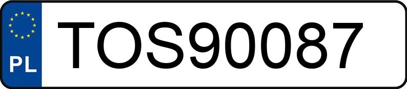 Numer rejestracyjny TOS 90087 posiada FIAT TIPO - TOS90087