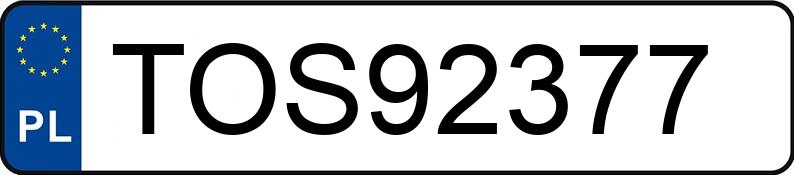 Numer rejestracyjny TOS 92377 posiada TOYOTA Camry 2.2 Kat. MR`86 GLi - TOS92377