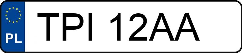 Numer rejestracyjny TPI 12AA posiada TOYOTA COROLLA S - TPI12AA Numer rejestracyjny TPI 12AA posiada TOYOTA COROLLA S - TPI12AA