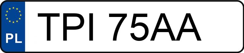 Numer rejestracyjny TPI 75AA posiada TOYOTA Avensis Sedan MR`06 E4 Luna - TPI75AA