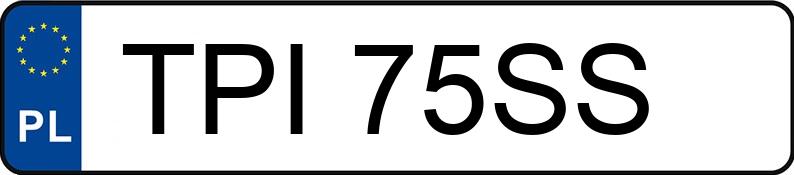 Numer rejestracyjny TPI 75SS posiada MITSUBISHI PAJERO - TPI75SS