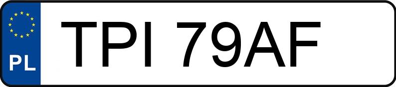 Numer rejestracyjny TPI 79AF posiada TOYOTA CARINA 1.6 - TPI79AF Numer rejestracyjny TPI 79AF posiada TOYOTA CARINA 1.6 - TPI79AF
