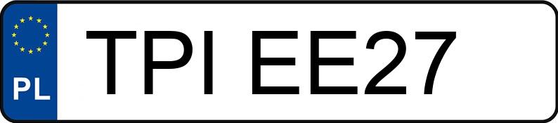 Numer rejestracyjny TPI EE27 posiada VOLVO V50 - TPIEE27