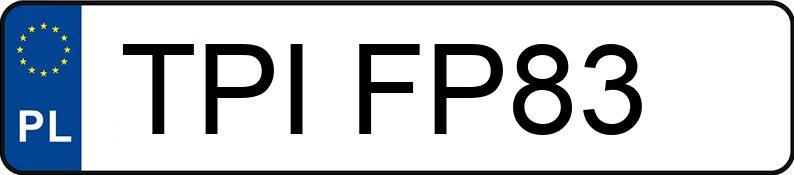 Numer rejestracyjny TPI FP83 posiada OPEL Vectra B 1.6 MR`99 GL Plus - TPIFP83