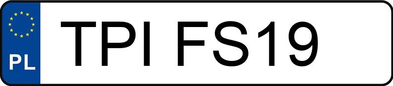 Numer rejestracyjny TPI FS19 posiada PEUGEOT 307 - TPIFS19