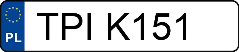 Numer rejestracyjny TPI K151 posiada SKODA OCTAVIA - TPIK151