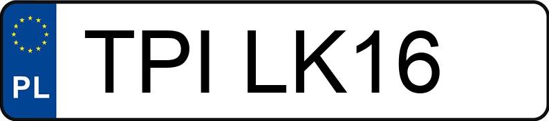 Numer rejestracyjny TPI LK16 posiada AUDI A4 - TPILK16