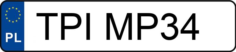 Numer rejestracyjny TPI MP34 posiada AUDI TT - TPIMP34 Numer rejestracyjny TPI MP34 posiada AUDI TT - TPIMP34