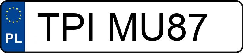 Numer rejestracyjny TPI MU87 posiada AUDI Q5 MR`13 E5 8R Q5 MR`13 E5 8R - TPIMU87