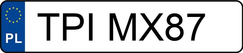 Numer rejestracyjny TPI MX87 posiada PEUGEOT 3008 - TPIMX87