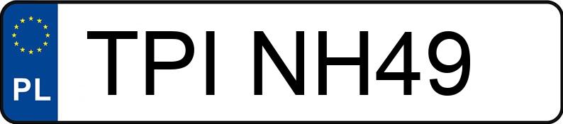 Numer rejestracyjny TPI NH49 posiada VOLKSWAGEN Passat B7 2.0 TDI-CR MR`10 E5 - TPINH49