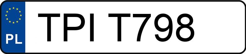 Numer rejestracyjny TPI T798 posiada VOLKSWAGEN 1200 - TPIT798