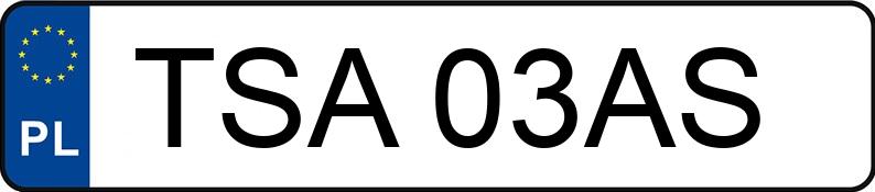 Numer rejestracyjny TSA 03AS posiada VOLKSWAGEN Transporter TD 2.4t Caravelle CL - TSA03AS