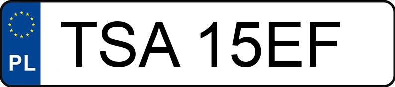 Numer rejestracyjny TSA 15EF posiada OPEL ASTRA 1.7 D - TSA15EF