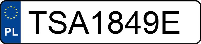 Numer rejestracyjny TSA 1849E posiada VOLKSWAGEN SHARAN - TSA1849E