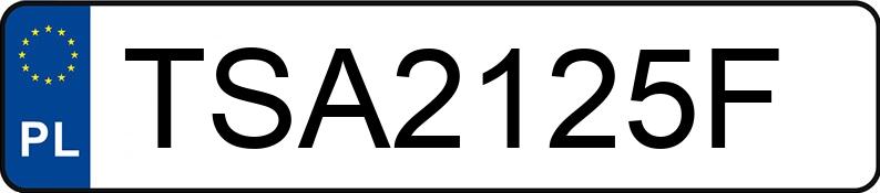 Numer rejestracyjny TSA 2125F posiada POLSKI FIAT 125P 1500 - TSA2125F Numer rejestracyjny TSA 2125F posiada POLSKI FIAT 125P 1500 - TSA2125F