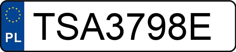 Numer rejestracyjny TSA 3798E posiada AUDI A4 - TSA3798E Numer rejestracyjny TSA 3798E posiada AUDI A4 - TSA3798E