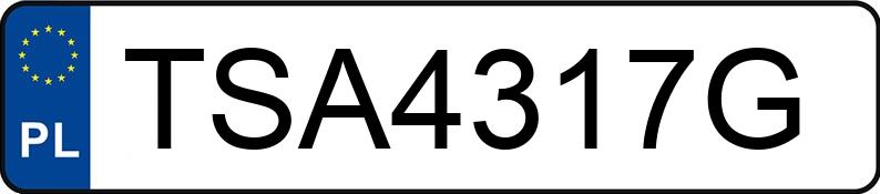 Numer rejestracyjny TSA 4317G posiada FORD FOCUS - TSA4317G Numer rejestracyjny TSA 4317G posiada FORD FOCUS - TSA4317G