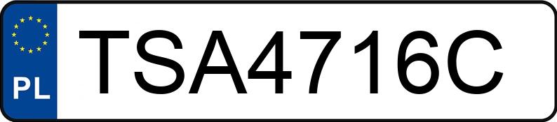 Numer rejestracyjny TSA 4716C posiada VOLKSWAGEN PASSAT - TSA4716C