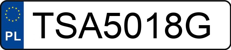 Numer rejestracyjny TSA 5018G posiada AUDI A4 2.0 TFSI MR`15 E6 B9 S tronic - TSA5018G
