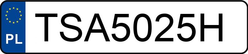 Numer rejestracyjny TSA 5025H posiada VOLKSWAGEN CRAFTER SYN1E - TSA5025H