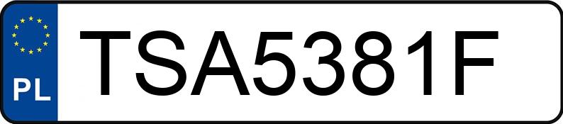 Die Registrierungsnummer TSA 5381F hat AUDI A4 Avant 2.0 Kat. MR`00 E3 8E A4 Avant 2.0 Kat. MR`00 E3 8E - TSA5381F