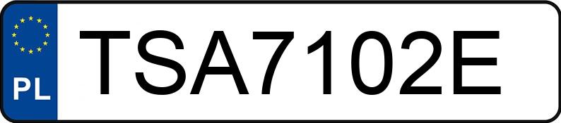 Numer rejestracyjny TSA 7102E posiada BMW 320 Diesel MR`12 E5 F30 320 Diesel MR`12 E5 F30 - TSA7102E
