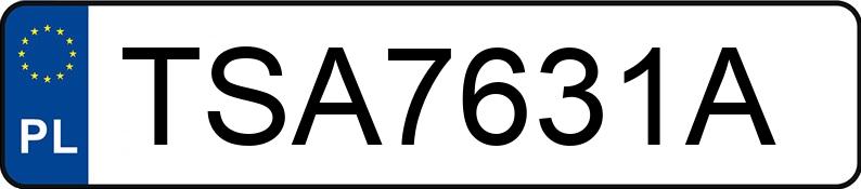 Numer rejestracyjny TSA 7631A posiada VOLKSWAGEN Transporter T5 4MOTION GP TDi MR`10 E5 3.2t Caravelle Trendline - TSA7631A