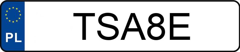Numer rejestracyjny TSA 8E posiada WFM M 06 - TSA8E Numer rejestracyjny TSA 8E posiada WFM M 06 - TSA8E