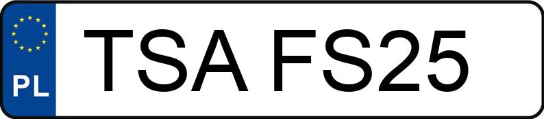 Numer rejestracyjny TSA FS25 posiada AUDI A4 1.9 TDi Kat. MR`00 E3 8E A4 1.9 TDi Kat. MR`00 E3 8E - TSAFS25