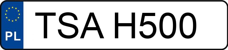 Numer rejestracyjny TSA H500 posiada VOLVO 960 - TSAH500