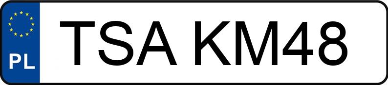 Numer rejestracyjny TSA KM48 posiada OPEL VECTRA - TSAKM48