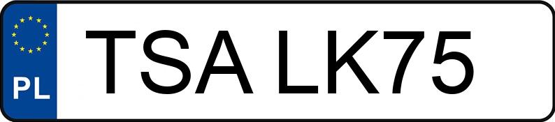 Numer rejestracyjny TSA LK75 posiada PEUGEOT 307 2.0 HDI MR`06 E4 Intense 140 - TSALK75