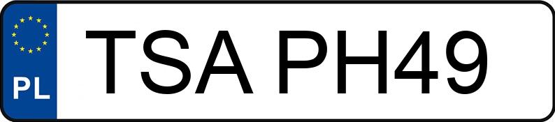 Numer rejestracyjny TSA PH49 posiada SCHWARZMÜLLER J-SERIE S1 - TSAPH49