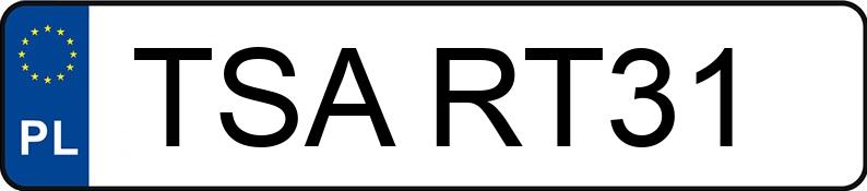 Numer rejestracyjny TSA RT31 posiada OPEL ANTARA - TSART31