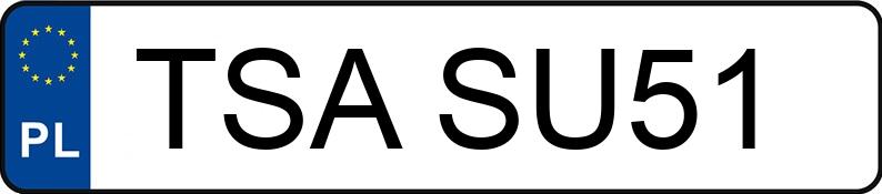 Numer rejestracyjny TSA SU51 posiada TOYOTA Corolla Hatchback MR`02 E3 Terra - TSASU51