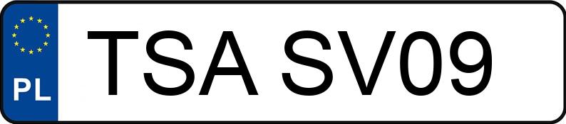 Numer rejestracyjny TSA SV09 posiada OPEL Vectra B 2.0 MR`99 CDX Aut. - TSASV09