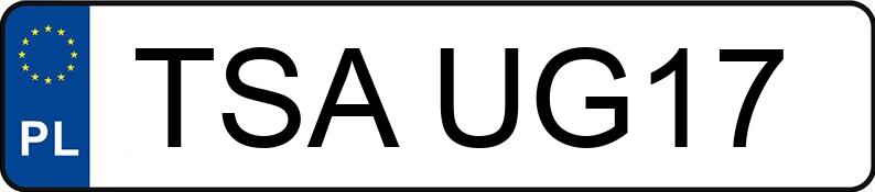 Numer rejestracyjny TSA UG17 posiada AUDI A4 - TSAUG17