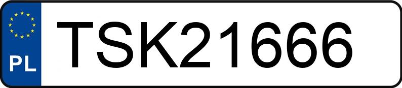 Numer rejestracyjny TSK 21666 posiada AUDI A3 - TSK21666