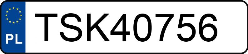 Numer rejestracyjny TSK 40756 posiada JEEP GRAND CHEROKEE - TSK40756