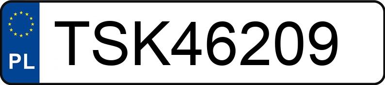 Numer rejestracyjny TSK 46209 posiada VOLKSWAGEN GOLF - TSK46209